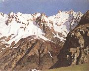 Levitan, Isaak Gebirgskette. Montblanc oil painting